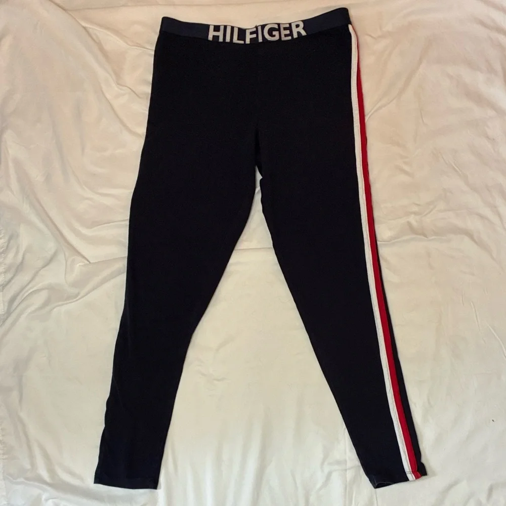 SOLD Tommy Hilfiger Leggings with Red and White Stripe - Picture 3 of 7